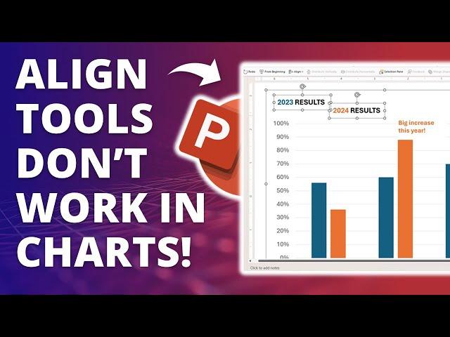 Align Tools Don't Work in PowerPoint Charts!  [PPT TIPS]