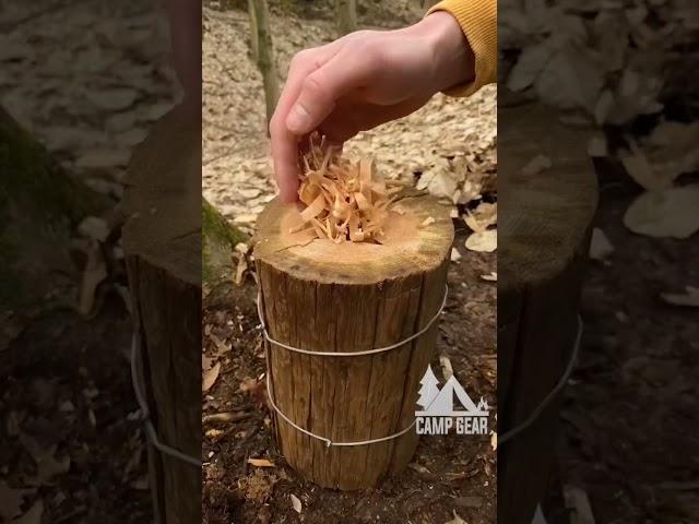 Swedish Torch - Credits: bokoch.craft #bushcraft #survival #camping #outdoor