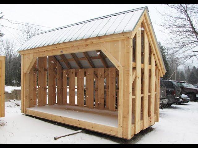 "The 8X12 Woodbin" - Firewood Storage Shed - Get Air Flow to Firewood - Sold in 14 sizes