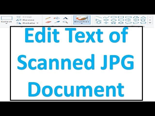 How to edit scanned Photos and documents without using any software | Ms Paint trick