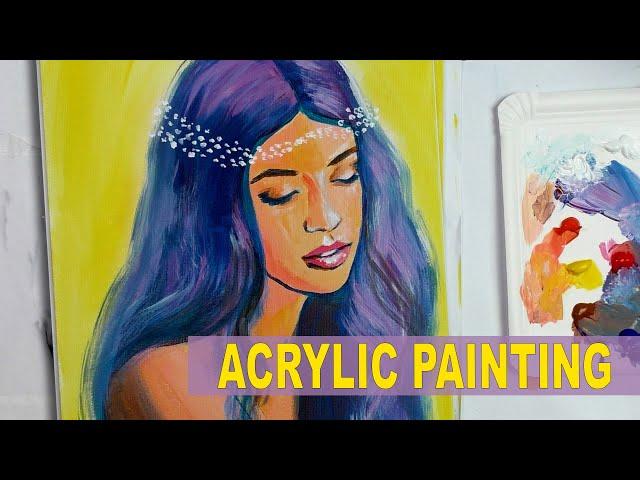 Portrait Painting/ Acrylic Painting | How To Paint (Step by Step)