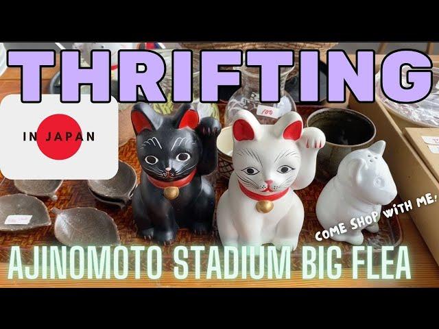 Checking out AJINOMOTO STADIUM BIG FLEA MARKET for VINTAGE HOME DECORThrifting in Tokyo, JAPAN