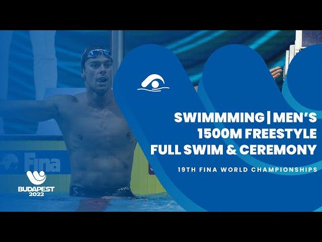 Swimming | Men's | 1500m Freestyle | Full Swim & Ceremony | 19th FINA World Championship | Budapest