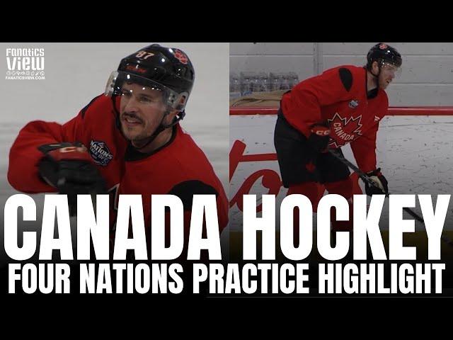 Canada Hockey Behind The Scenes of Practice for Team USA With Sidney Crosby, Connor McDavid & More
