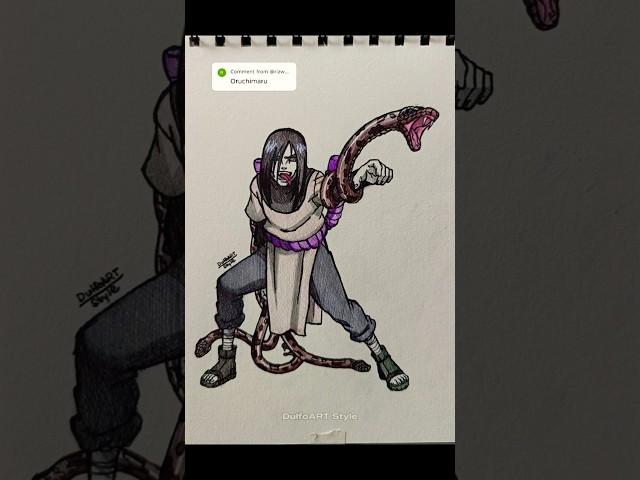 Orochimaru, speed drawing #anime #drawing #orochimaru #narutoshippuden #art #animeart #animedrawing