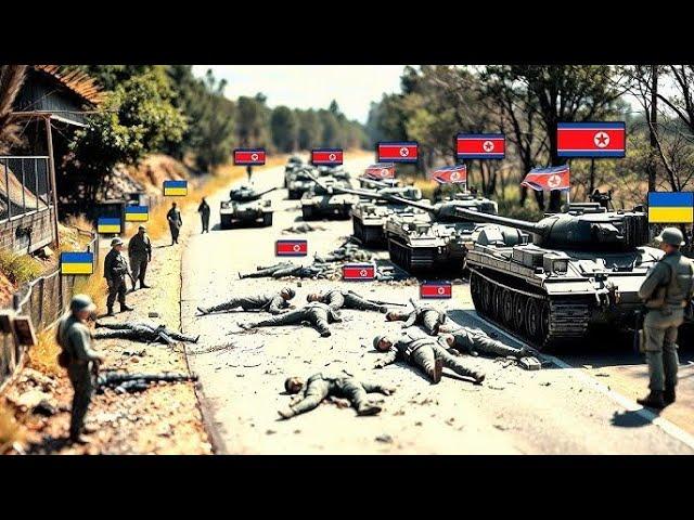 10 MINUTES AGO! North Korean Large Tank Convoy Ambushed by Ukrainian Elite Forces on the Border!