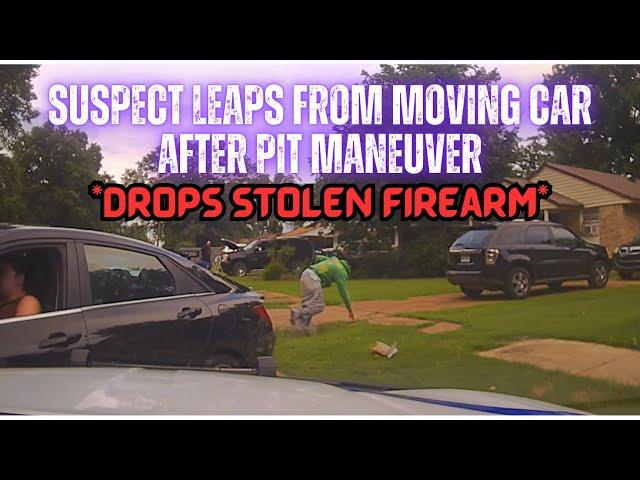 Boyfriend falls out of vehicle during PIT Maneuver - Drops stolen firearm and drugs #pursuit #police