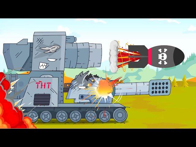 Tank menyerang musuh. Kv 44 Kartun tentang tank. Mobil anak kartun. World of tanks cartoon.