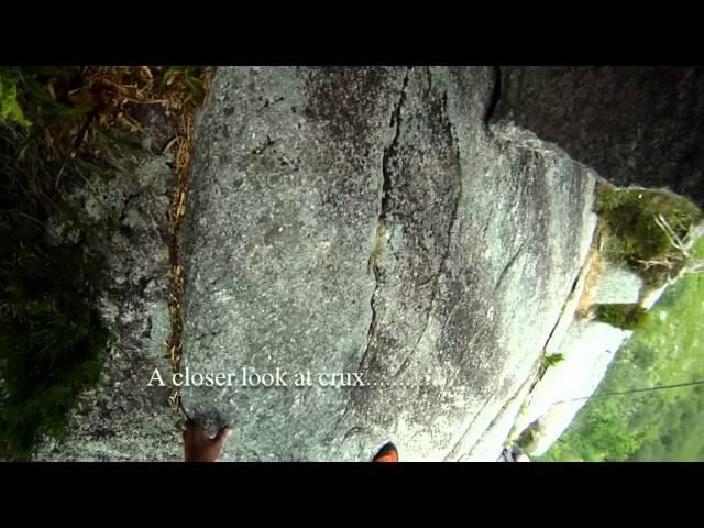 The Etive Slabs, Spartan Slab VS 4c. A classic Scottish rock climb....