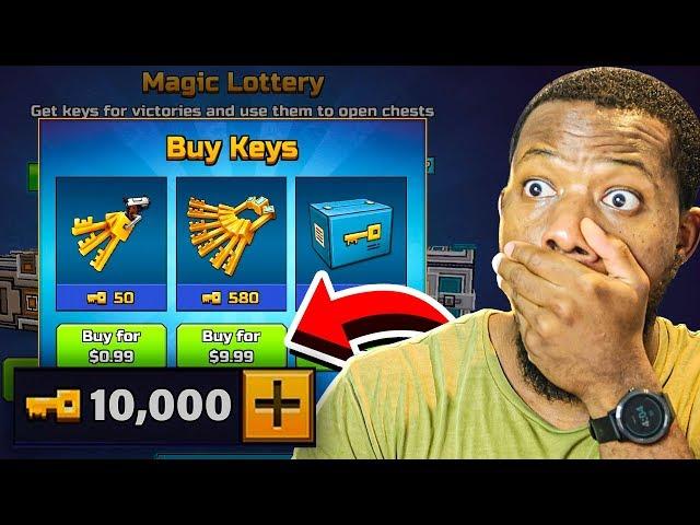 I SPENT 10,000 KEYS AND UNLOCKED... | Pixel Gun 3D