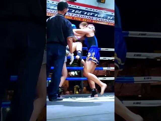 SHES STRONG AT MUAY THAI CLINCHING #shorts