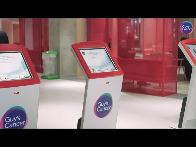 Using the self check-in kiosk, Guy's Cancer