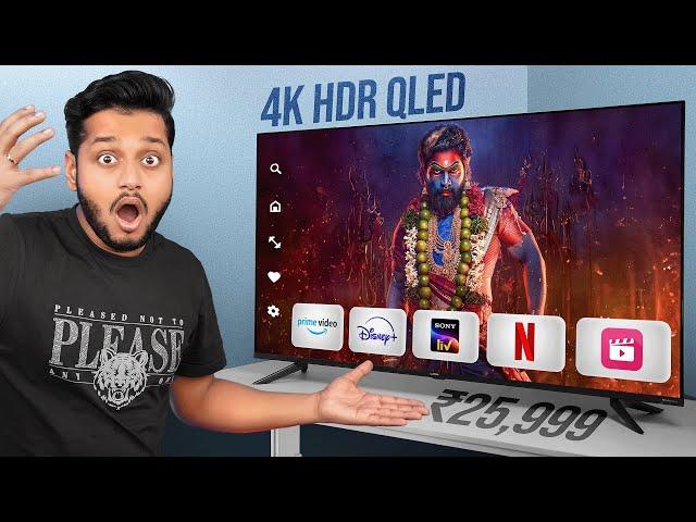 I Bought Best 55inch Android TV Under 25,000 Rupees Only | 30W Speaker, QLED HDR Display |