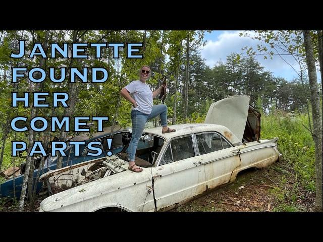 Part Pickin' at a MASSIVE Classic car Junkyard! | Janettes first Classic Car Junkyard walk!