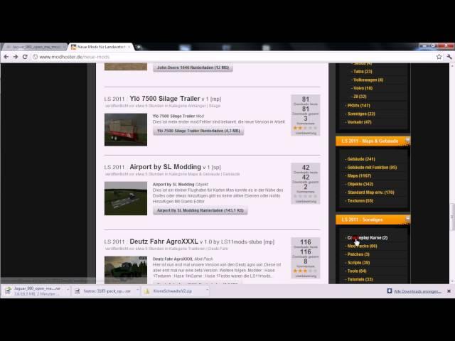 Landwirtschafts Simulator 2011 Besten Mods Site download & einfügen(TUTORIAL)GER)