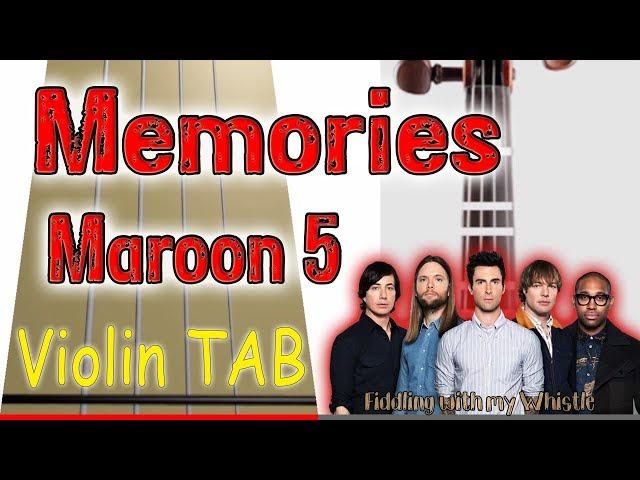 Memories - Maroon 5 - Violin - Play Along Tab Tutorial