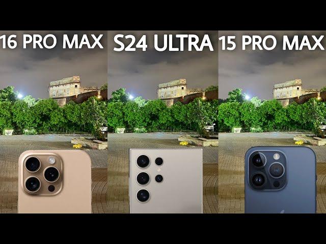 iPhone 16 Pro Max VS Samsung Galaxy S24 Ultra VS iPhone 15 Pro Max Camera Test