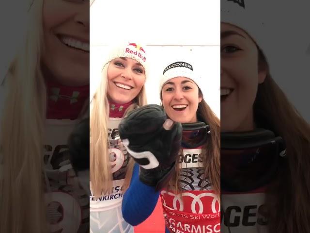 Sci alpino - Simpatico siparietto tra Sofia Goggia e Lindsey Vonn dopo la discesa di Garmisch