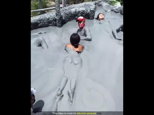 Colombia Volcano Mud Bath #shorts #canada #shortvideo #shortsvideo #mud #travel