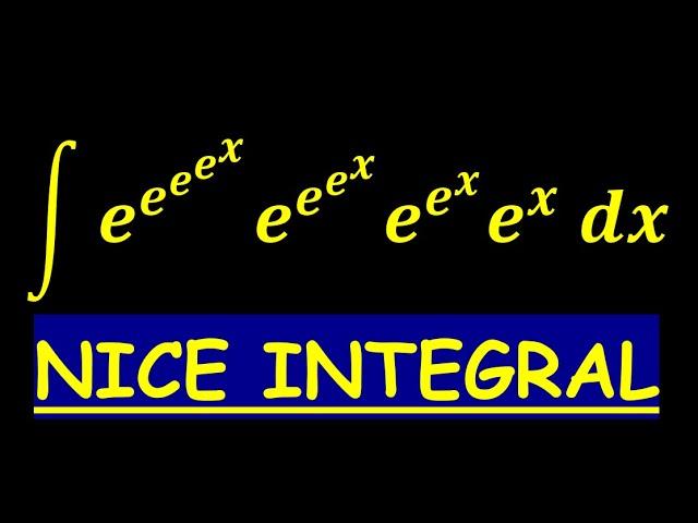 A nice integral to solve - watch this !!