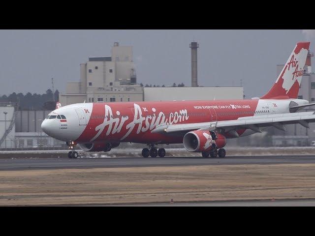 Indonesia AirAsia X A330-300 PK-XRA Landing at NRT 34R