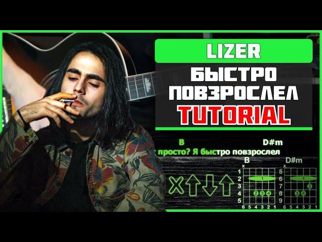 LIZER - Быстро повзрослел | Guitar Tutorial