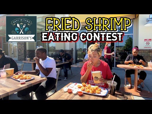 FRIED SHRIMP EATING CONTEST in BAKERSFIELD, CA!!! Garrison's Seafood Express #RainaisCrazy