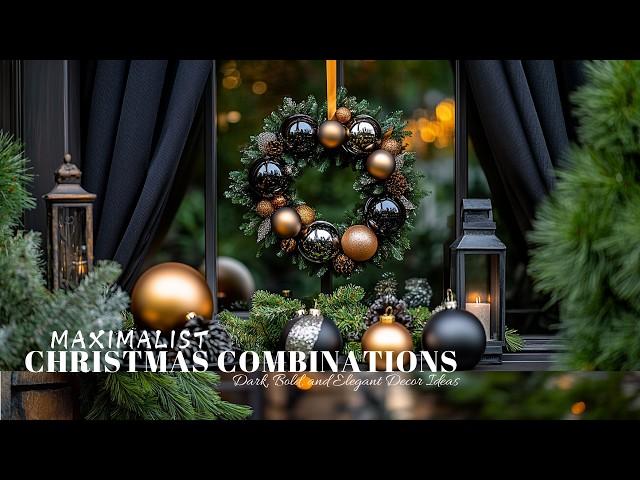 Maximalist Christmas Décor Ideas: Bold & Dark Color Combinations for an Elegant Holiday