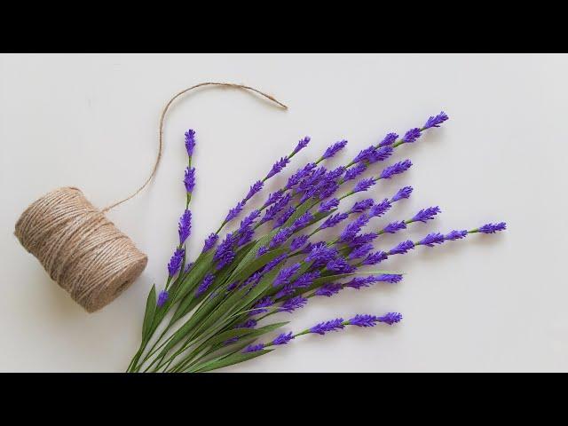 How To Make Lavender Paper Flower / Paper Flower / Góc nhỏ Handmade