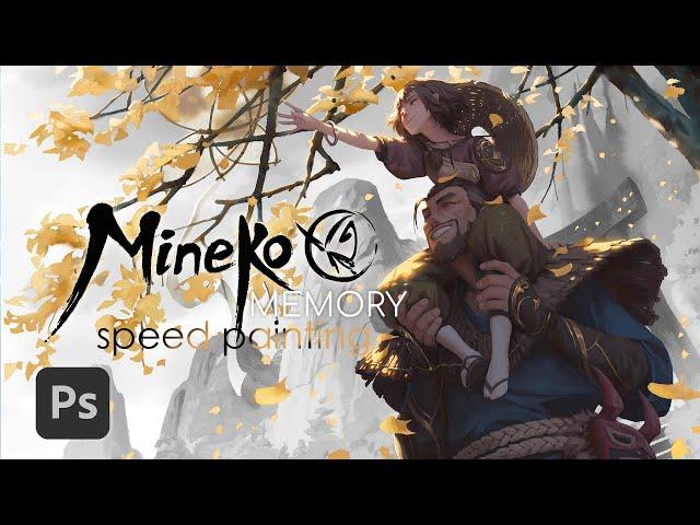 Mineko: memory - speed painting (Time-lapse)