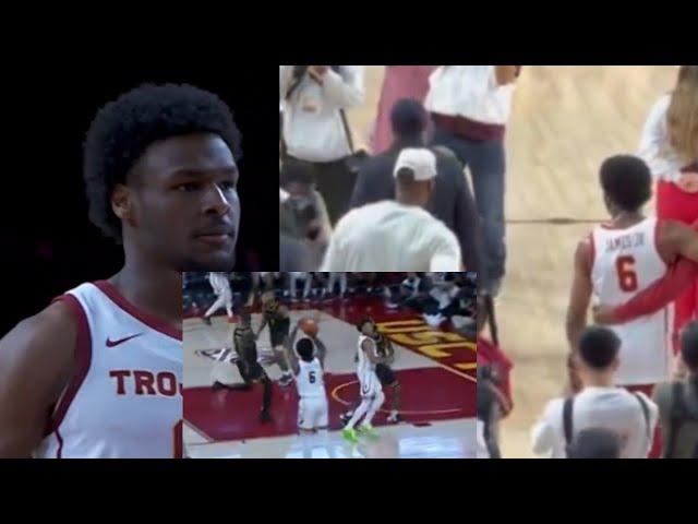 BRONNY JAMES CHECKS IN & GOES OFF IN FIRST USC GAME HAD LBJ LOSING HIS SH*T & GOING BALLISTIC!