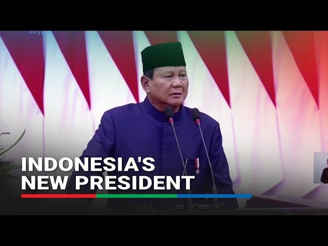 Indonesia's new president Prabowo Subianto takes oath of office | ABS-CBN News