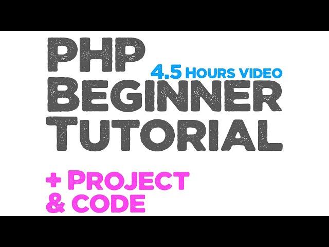 Complete PHP beginner tutorial with practical project | source code included | Quick programming