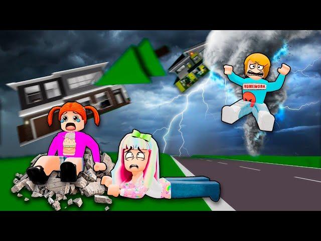 A Tornado Hit Our Home In Roblox!