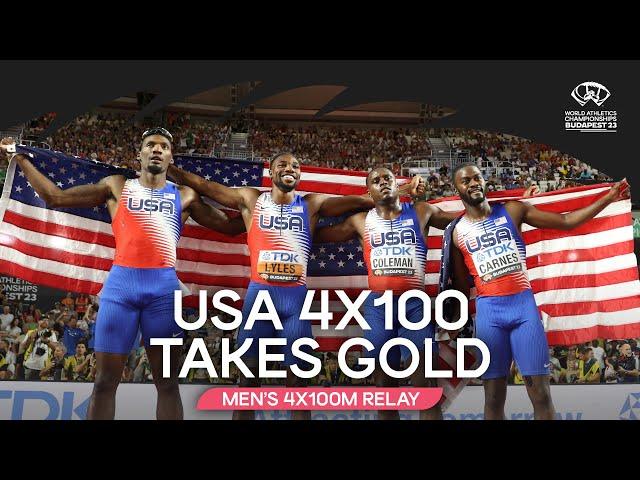 Noah Lyles leads 's 4x100m to gold | World Athletics Championships Budapest 23