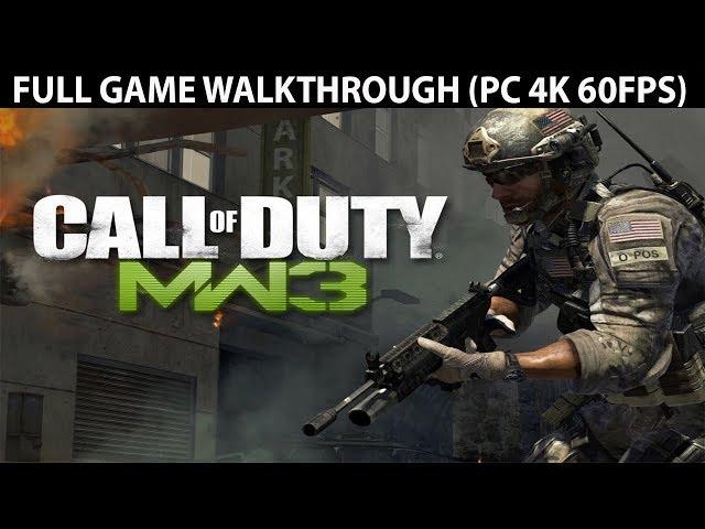 Call of Duty Modern Warfare 3 FULL Game Walkthrough - No Commentary (PC 4K 60FPS)