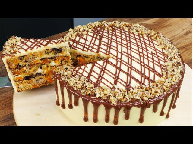 Домашний сметанный торт с курагой, черносливом и кремом - чиз.Как приготовить такой торт без миксера