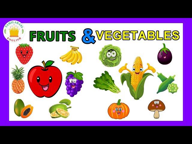 Fruits and Vegetables Names - Learning videos for kids| English Vocabulary| Tamilarasi English