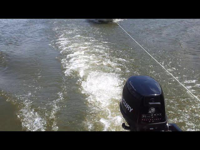 Pulling test with Mercury 6 hp