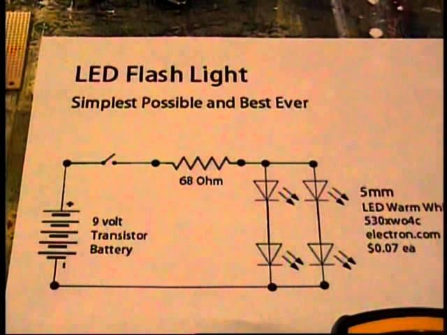 LED Flash Light Circuit - Simplest Ever