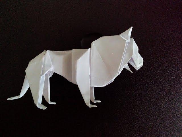 Красивый  лев оригами, lion origami