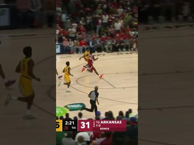 HE GOT GAME  VJ Edgecombe Dunk | Baylor vs. Arkansas #shorts #dunk