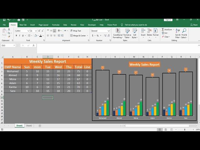 طريقة اعداد تقارير ادارية بشكل احترافي باستخدام الاكسل - دورة اعداد التقارير ج3