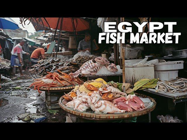 EGYPT: Fish Market, Vegetables Stalls and random walk - 4K Walking Tour