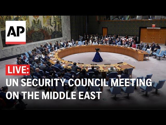 LIVE: UN Security Council meeting on the Middle East