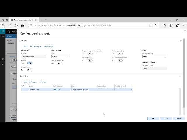 Dynamics 365 Finance & Operations - Procure-to-Pay Process Demo