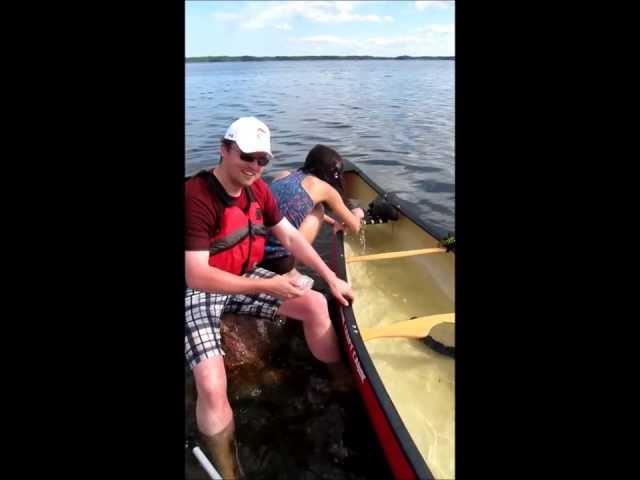 Bailing out the canoe