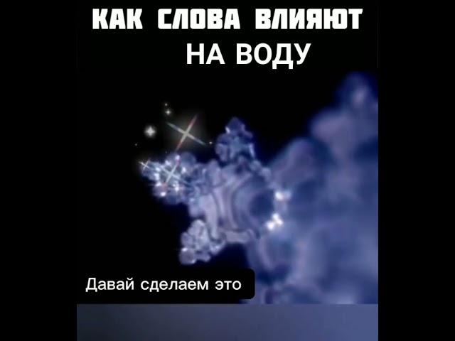 Как слова влияют на воду. Человек, в среднем,  на 60% состоит из воды.