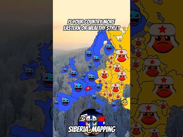 is your country more eastern or western style #map #geographythroughmaps #mapper #europe #mapping